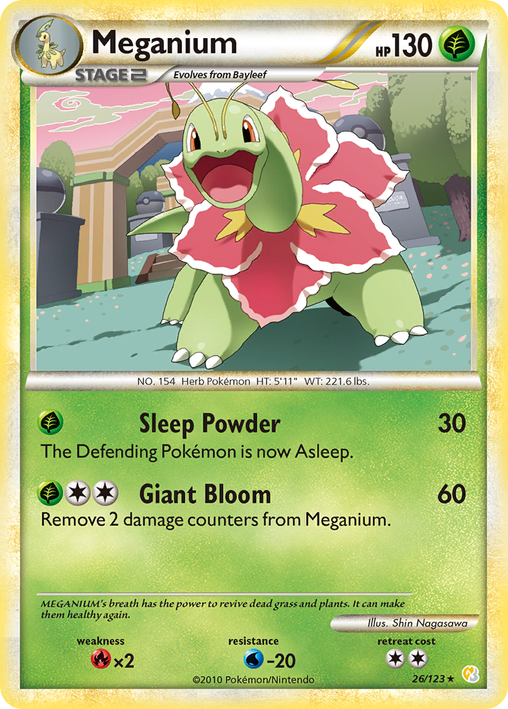 Meganium (26/123) [HeartGold & SoulSilver: Base Set] | Exor Games Dartmouth