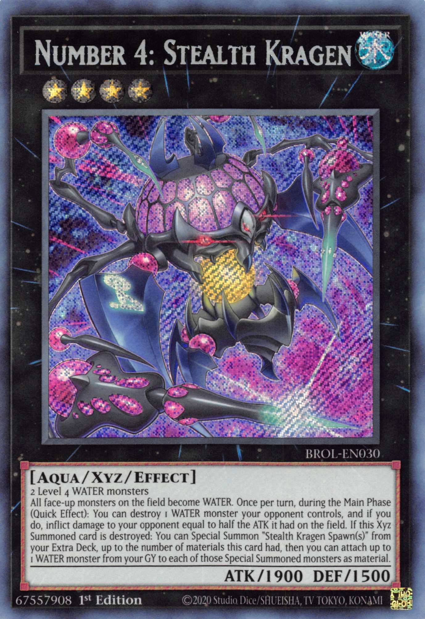 Number 4: Stealth Kragen [BROL-EN030] Secret Rare | Exor Games Dartmouth