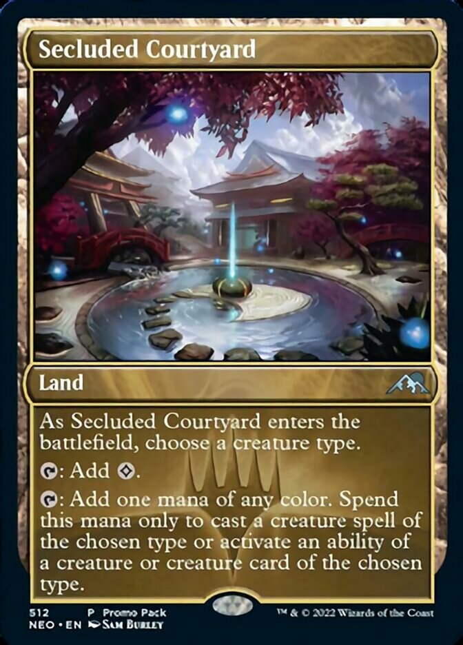 Secluded Courtyard (Promo Pack) [Kamigawa: Neon Dynasty Promos] | Exor Games Dartmouth