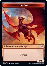 Dragon // Thopter Double-sided Token [Kaldheim Commander] | Exor Games Dartmouth