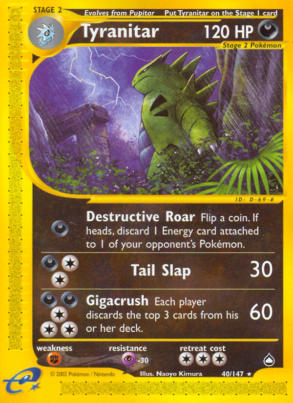 Tyranitar (40/147) [Aquapolis] | Exor Games Dartmouth