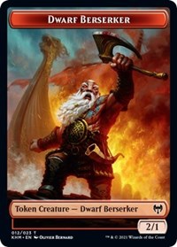 Dwarf Berserker // Angel Warrior Double-sided Token [Kaldheim] | Exor Games Dartmouth