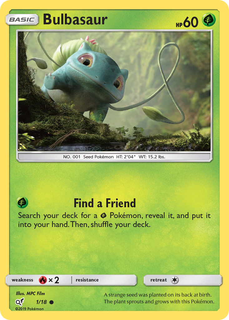 Bulbasaur (1/18) [Sun & Moon: Detective Pikachu] | Exor Games Dartmouth