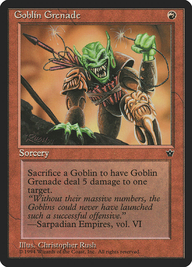 Goblin Grenade (Christopher Rush) [Fallen Empires] | Exor Games Dartmouth