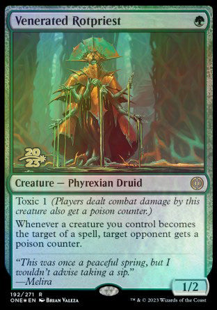 Venerated Rotpriest [Phyrexia: All Will Be One Prerelease Promos] | Exor Games Dartmouth