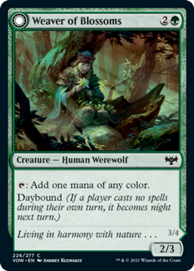 Weaver of Blossoms // Blossom-Clad Werewolf [Innistrad: Crimson Vow] | Exor Games Dartmouth