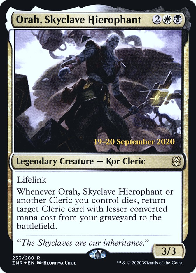 Orah, Skyclave Hierophant  [Zendikar Rising Prerelease Promos] | Exor Games Dartmouth