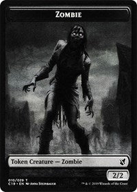 Zombie (010) // Zombie (011) Double-sided Token [Commander 2019 Tokens] | Exor Games Dartmouth