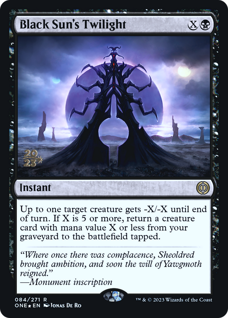 Black Sun's Twilight [Phyrexia: All Will Be One Prerelease Promos] | Exor Games Dartmouth