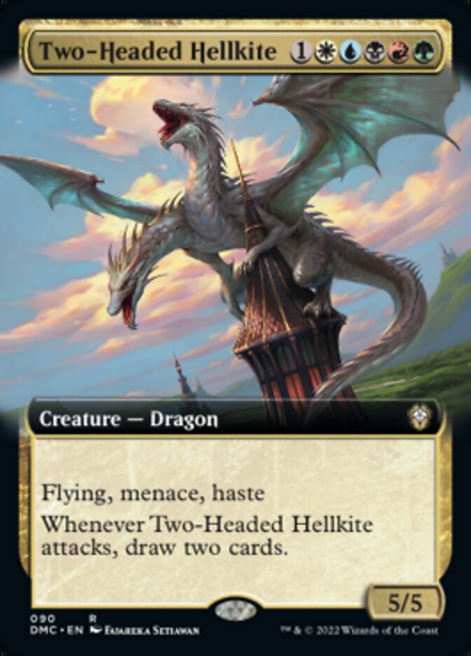 Two-Headed Hellkite (Extended Art) [Dominaria United Commander] | Exor Games Dartmouth