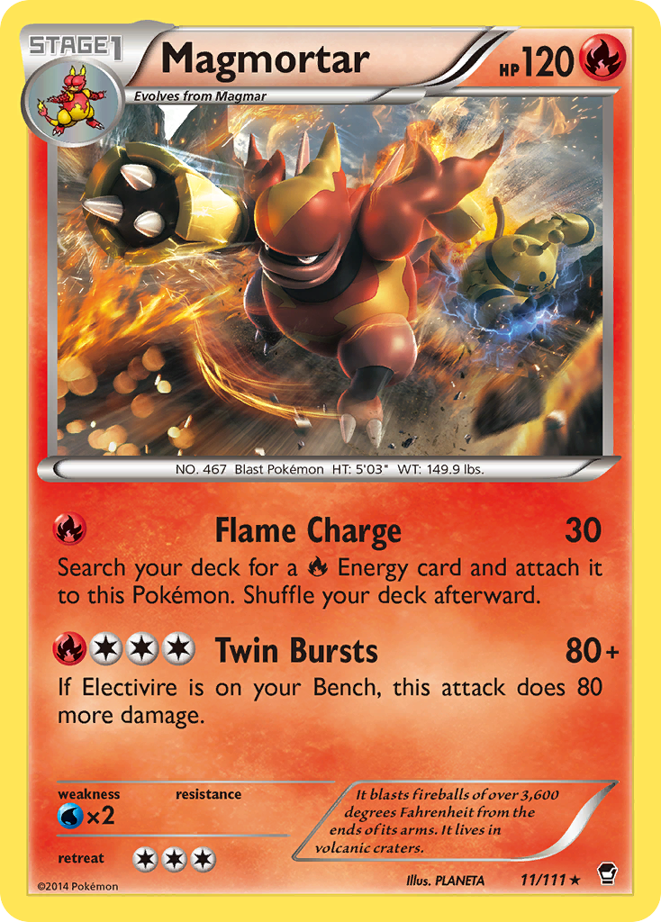 Magmortar (11/111) [XY: Furious Fists] | Exor Games Dartmouth