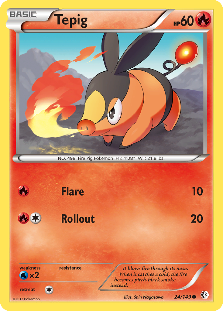 Tepig (24/149) [Black & White: Boundaries Crossed] | Exor Games Dartmouth