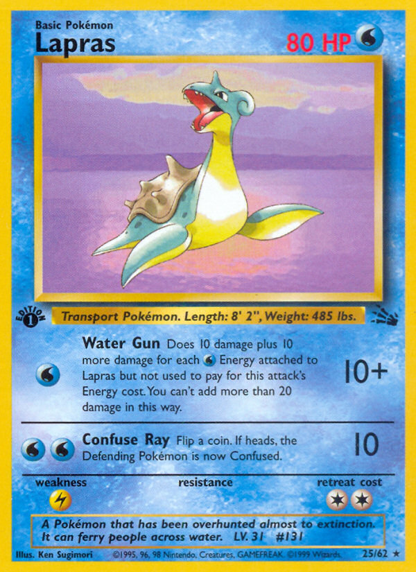 Lapras (25/62) [Fossil 1st Edition] | Exor Games Dartmouth