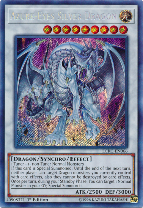 Azure-Eyes Silver Dragon [LCKC-EN066] Secret Rare | Exor Games Dartmouth