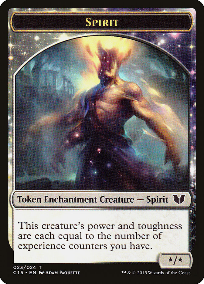 Knight (005) // Spirit (023) Double-Sided Token [Commander 2015 Tokens] | Exor Games Dartmouth