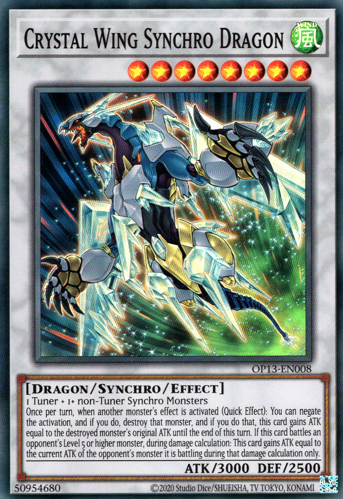 Crystal Wing Synchro Dragon [OP13-EN008] Super Rare | Exor Games Dartmouth