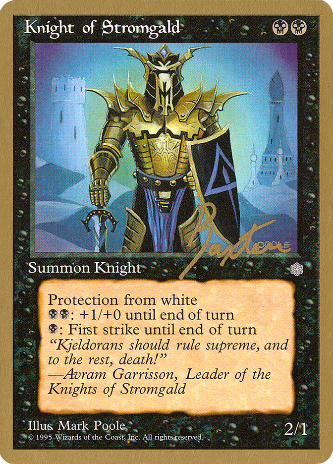 Knight of Stromgald (George Baxter) [Pro Tour Collector Set] | Exor Games Dartmouth