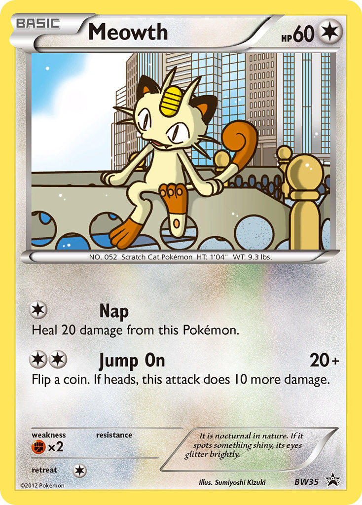 Meowth (BW35) (Cosmos Holo) [Black & White: Black Star Promos] | Exor Games Dartmouth