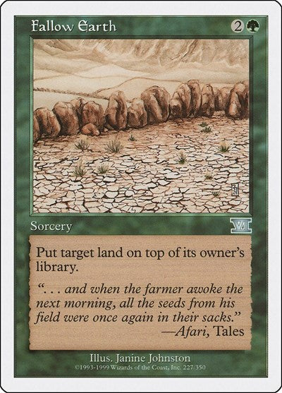 Fallow Earth [Classic Sixth Edition] | Exor Games Dartmouth