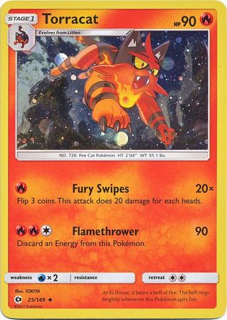 Torracat (25/149) (Cosmos Holo) [Sun & Moon: Base Set] | Exor Games Dartmouth