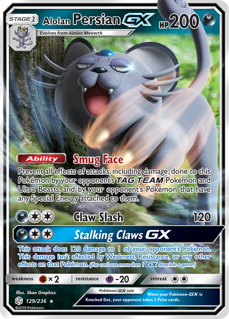 Alolan Persian GX (129/236) [Sun & Moon: Cosmic Eclipse] | Exor Games Dartmouth