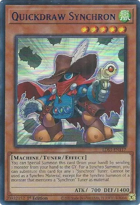Quickdraw Synchron (Blue) [LDS3-EN117] Ultra Rare | Exor Games Dartmouth