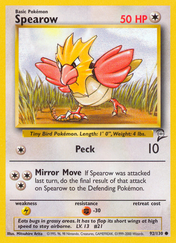 Spearow (92/130) [Base Set 2] | Exor Games Dartmouth