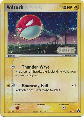 Voltorb (68/92) (Stamped) [EX: Legend Maker] | Exor Games Dartmouth