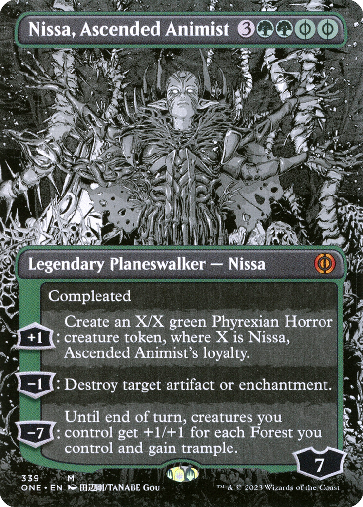 Nissa, Ascended Animist (Borderless Manga) [Phyrexia: All Will Be One] | Exor Games Dartmouth