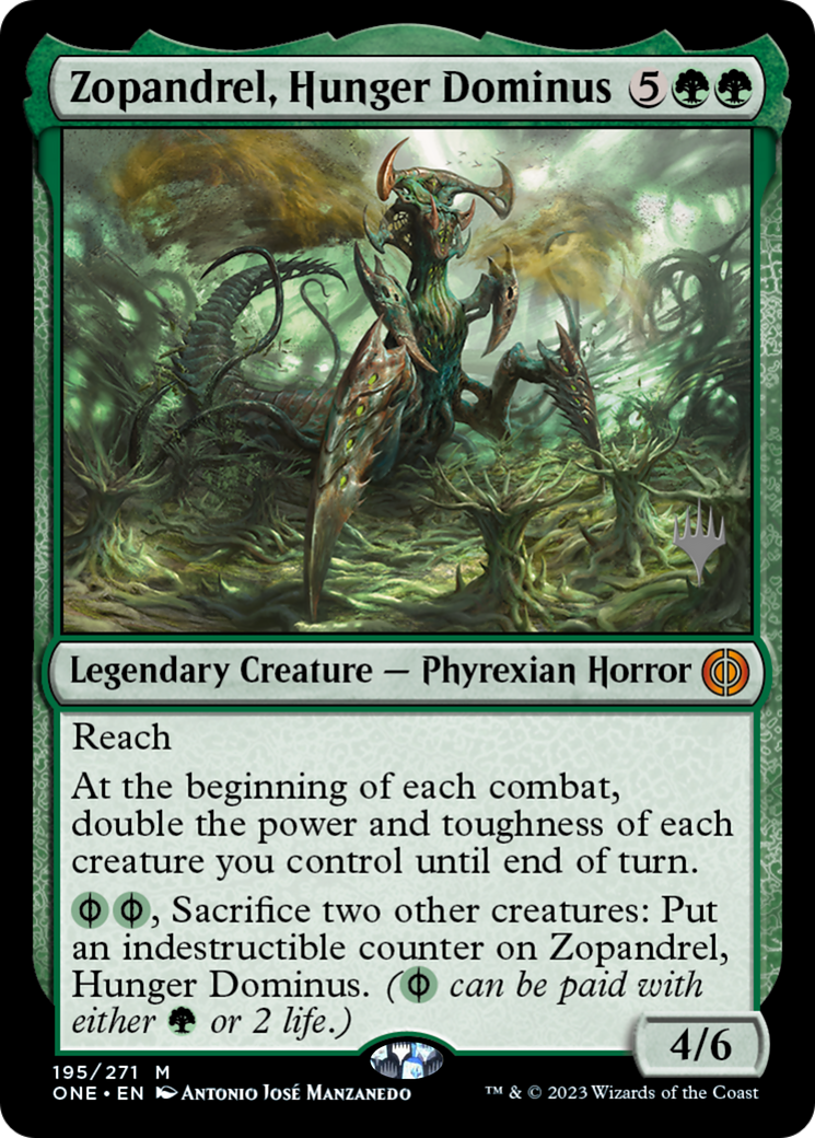 Zopandrel, Hunger Dominus (Promo Pack) [Phyrexia: All Will Be One Promos] | Exor Games Dartmouth