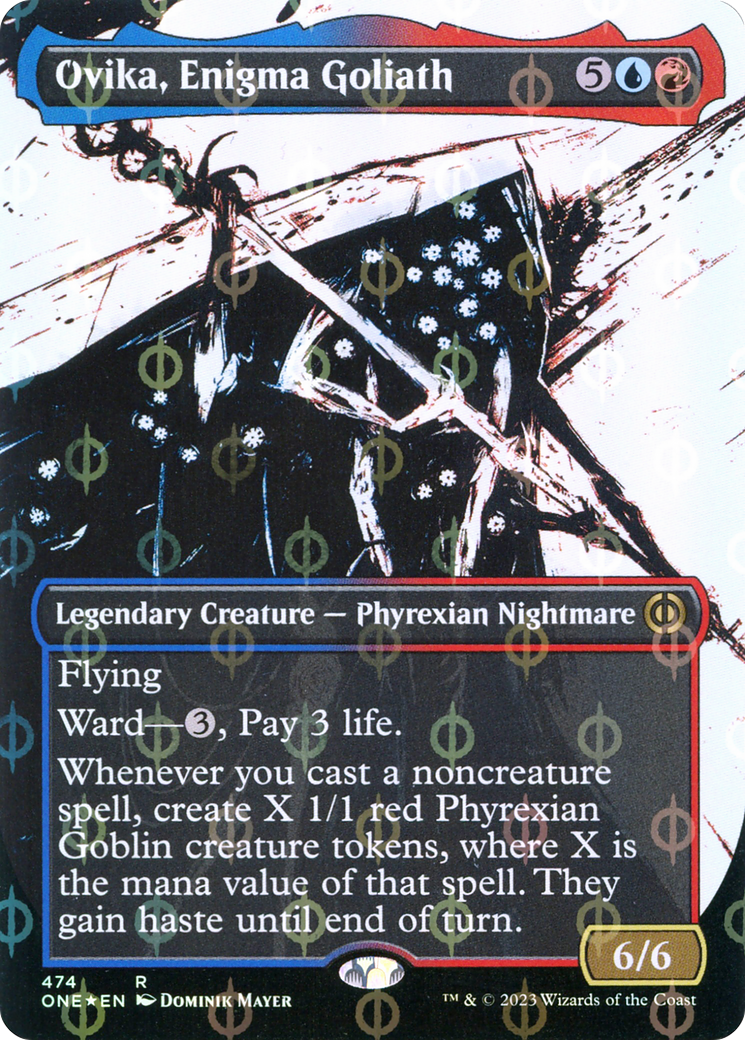 Ovika, Enigma Goliath (Borderless Ichor Step-and-Compleat Foil) [Phyrexia: All Will Be One] | Exor Games Dartmouth