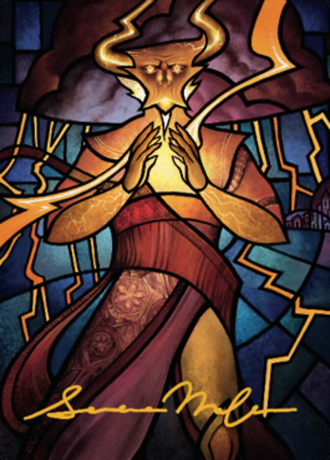 Najal, the Storm Runner Art Card (Gold-Stamped Signature) [Dominaria United Art Series] | Exor Games Dartmouth