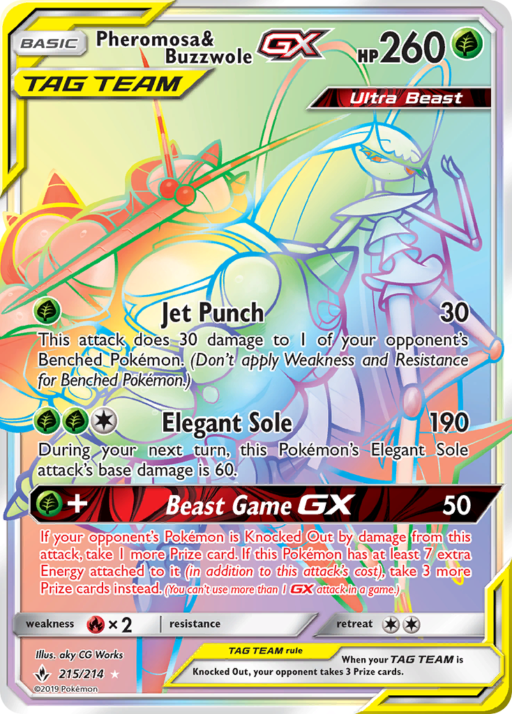 Pheromosa & Buzzwole GX (215/214) [Sun & Moon: Unbroken Bonds] | Exor Games Dartmouth