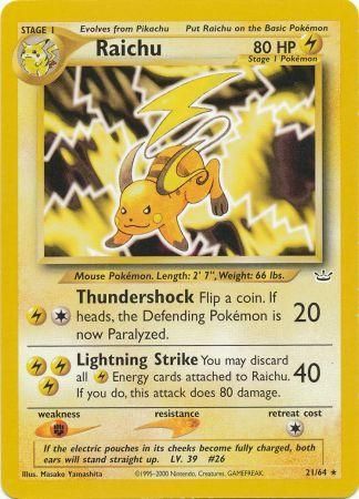 Raichu (21/64) [Neo Revelation Unlimited] | Exor Games Dartmouth