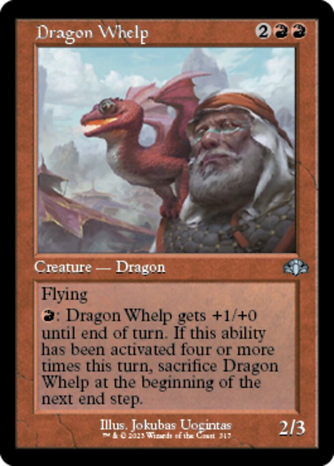 Dragon Whelp (Retro) [Dominaria Remastered] | Exor Games Dartmouth