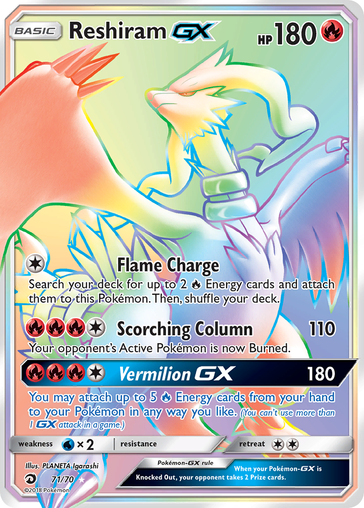 Reshiram GX (71/70) [Sun & Moon: Dragon Majesty] | Exor Games Dartmouth