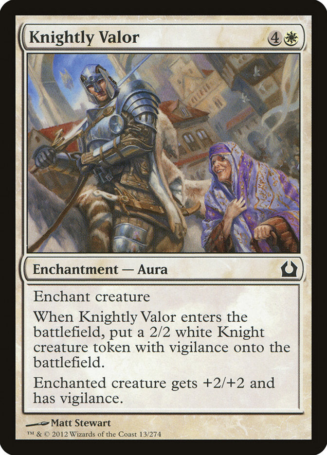 Knightly Valor [Return to Ravnica] | Exor Games Dartmouth