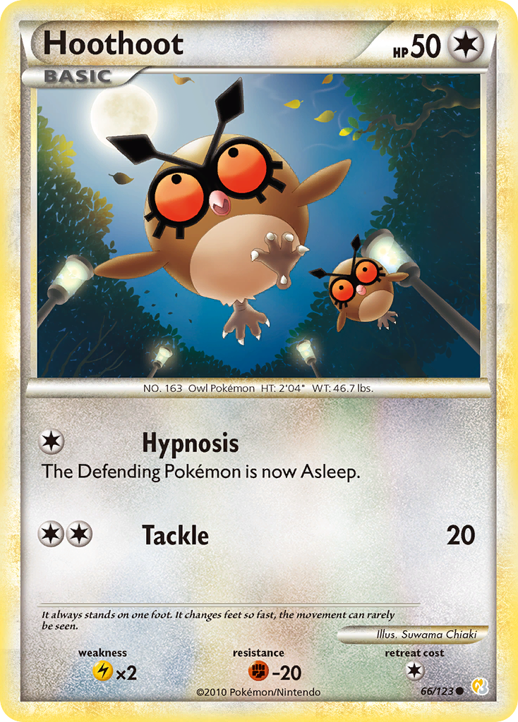 Hoothoot (66/123) [HeartGold & SoulSilver: Base Set] | Exor Games Dartmouth