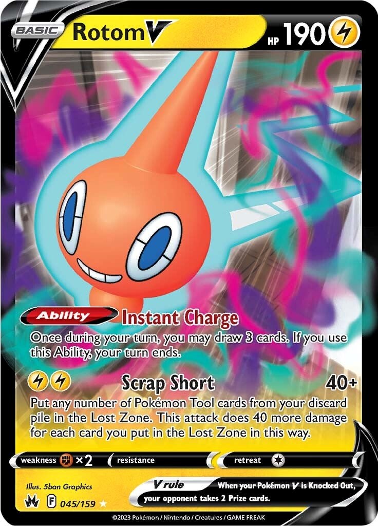 Rotom V (045/159) [Sword & Shield: Crown Zenith] | Exor Games Dartmouth