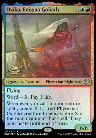 Ovika, Enigma Goliath [Phyrexia: All Will Be One Prerelease Promos] | Exor Games Dartmouth