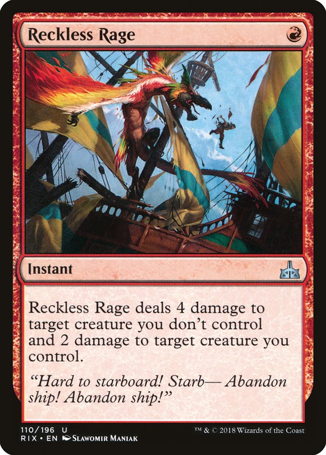 Reckless Rage [Rivals of Ixalan] | Exor Games Dartmouth