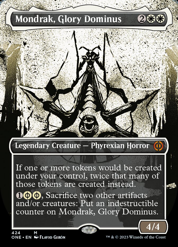 Mondrak, Glory Dominus (Borderless Ichor Step-and-Compleat Foil) [Phyrexia: All Will Be One] | Exor Games Dartmouth