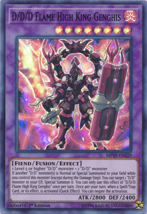 D/D/D Flame High King Genghis [MP19-EN229] Super Rare | Exor Games Dartmouth