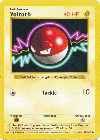 Voltorb (67/102) [Base Set Shadowless Unlimited] | Exor Games Dartmouth