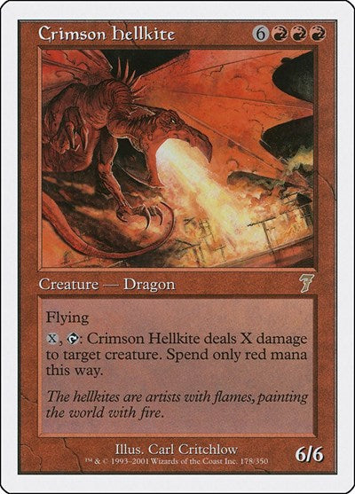 Crimson Hellkite [Seventh Edition] | Exor Games Dartmouth