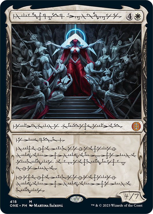 Elesh Norn, Mother of Machines (Phyrexian Step-and-Compleat Foil) [Phyrexia: All Will Be One] | Exor Games Dartmouth