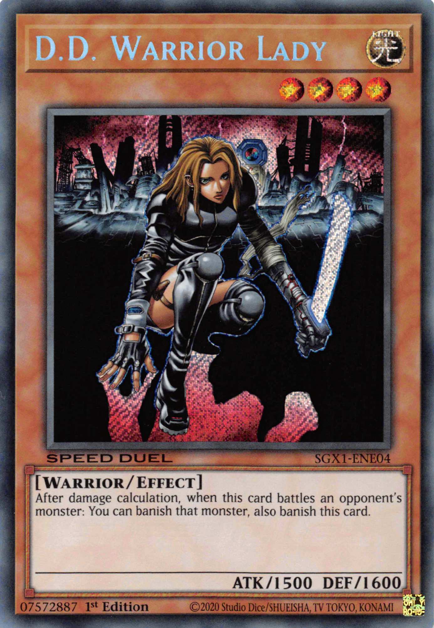 D.D. Warrior Lady [SGX1-ENE04] Secret Rare | Exor Games Dartmouth