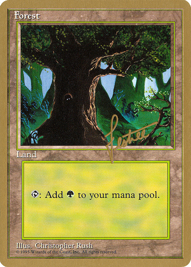 Forest (bl377) (Bertrand Lestree) [Pro Tour Collector Set] | Exor Games Dartmouth
