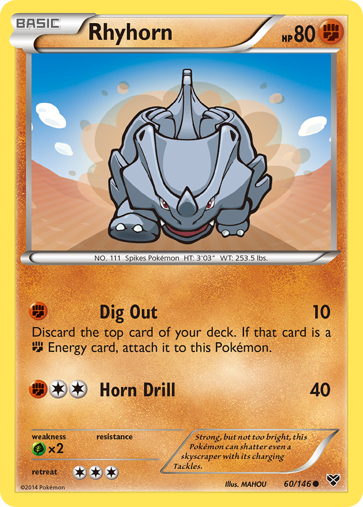 Rhyhorn (60/146) [XY: Base Set] | Exor Games Dartmouth