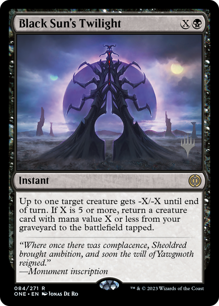 Black Sun's Twilight (Promo Pack) [Phyrexia: All Will Be One Promos] | Exor Games Dartmouth